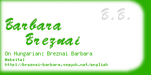 barbara breznai business card